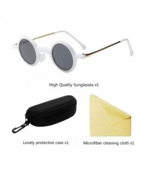 Retro Sunglasses Women Ladies Round Eyewear Great Shades Comfort Protection - White - CY18G7ZYRA0 $8.64 Wayfarer