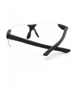 Rimless Sporty Shaped Complete Warp Around Protection Safty Glasses - Black - CG11CQ28GDP $4.82 Rimless