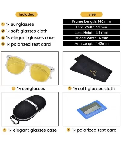 Night Vision Driving Glasses Polarized Anti-glare Clear Sun Glasses Men & Women Fashion - Transparent - C318A8OLR4L $14.97 Wrap