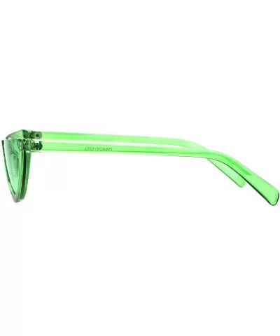 Womens Sunglasses Frameless Flat Top Half Oval Shape UV400 - Green - CP18IAMIC6Z $7.08 Oval