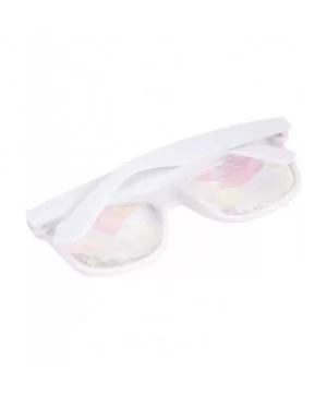 Kaleidoscope Sunglasses Round Rave Festival Diffraction BEST Prism Glasses - White - C918HQ7EIYE $14.98 Goggle