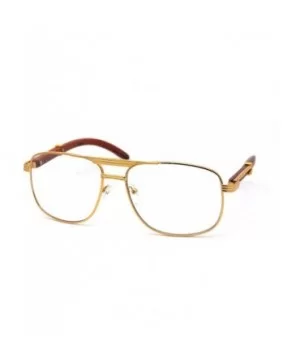 Art Nouveau Vintage Style Oval Metal Frame Eye Glasses - (Pilot) Yellow Gold Light Temples - C0192WW94N5 $9.31 Oval