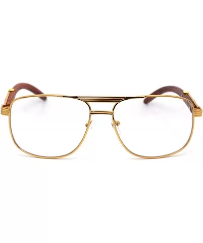 Art Nouveau Vintage Style Oval Metal Frame Eye Glasses - (Pilot) Yellow Gold Light Temples - C0192WW94N5 $9.31 Oval