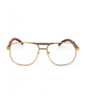 Art Nouveau Vintage Style Oval Metal Frame Eye Glasses - (Pilot) Yellow Gold Light Temples - C0192WW94N5 $9.31 Oval