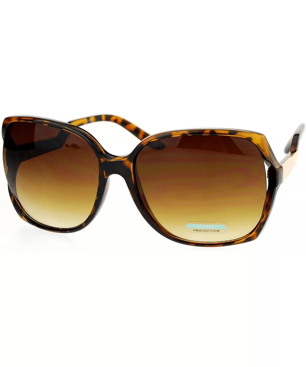 Side Expose Lens Butterfly Plastic Diva Womens Sunglasses - Tortoise - C412NSKX63G $8.07 Butterfly