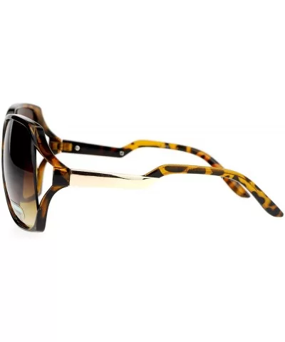 Side Expose Lens Butterfly Plastic Diva Womens Sunglasses - Tortoise - C412NSKX63G $8.07 Butterfly