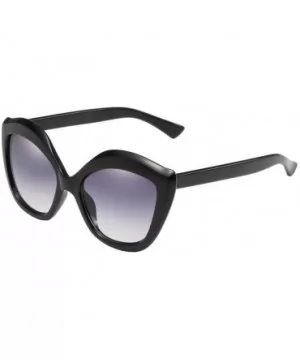 Cat Eye Sunglasses - Neutral Retro Full Frame UV400 Eyewear Sunglasses (F) - F - CH18E4SZ62Y $5.92 Cat Eye