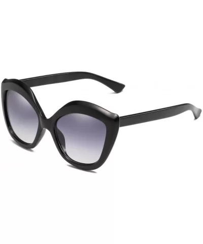 Cat Eye Sunglasses - Neutral Retro Full Frame UV400 Eyewear Sunglasses (F) - F - CH18E4SZ62Y $5.92 Cat Eye