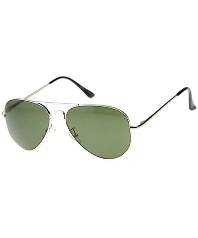 Double Bridge Fashion Aviator Sunglasses Model NGW3160 - Silver - C1184NU9TS5 $6.74 Aviator