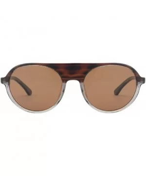 Polarized Sunglasses-Plastic-Fashion-100% UV Protection-For Lady - Brown/Blue - CC18UASER7G $30.23 Aviator