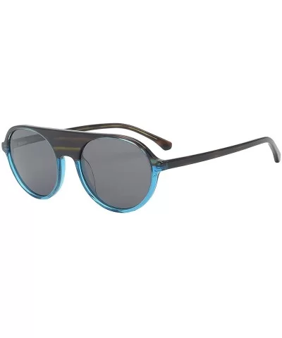 Polarized Sunglasses-Plastic-Fashion-100% UV Protection-For Lady - Brown/Blue - CC18UASER7G $30.23 Aviator