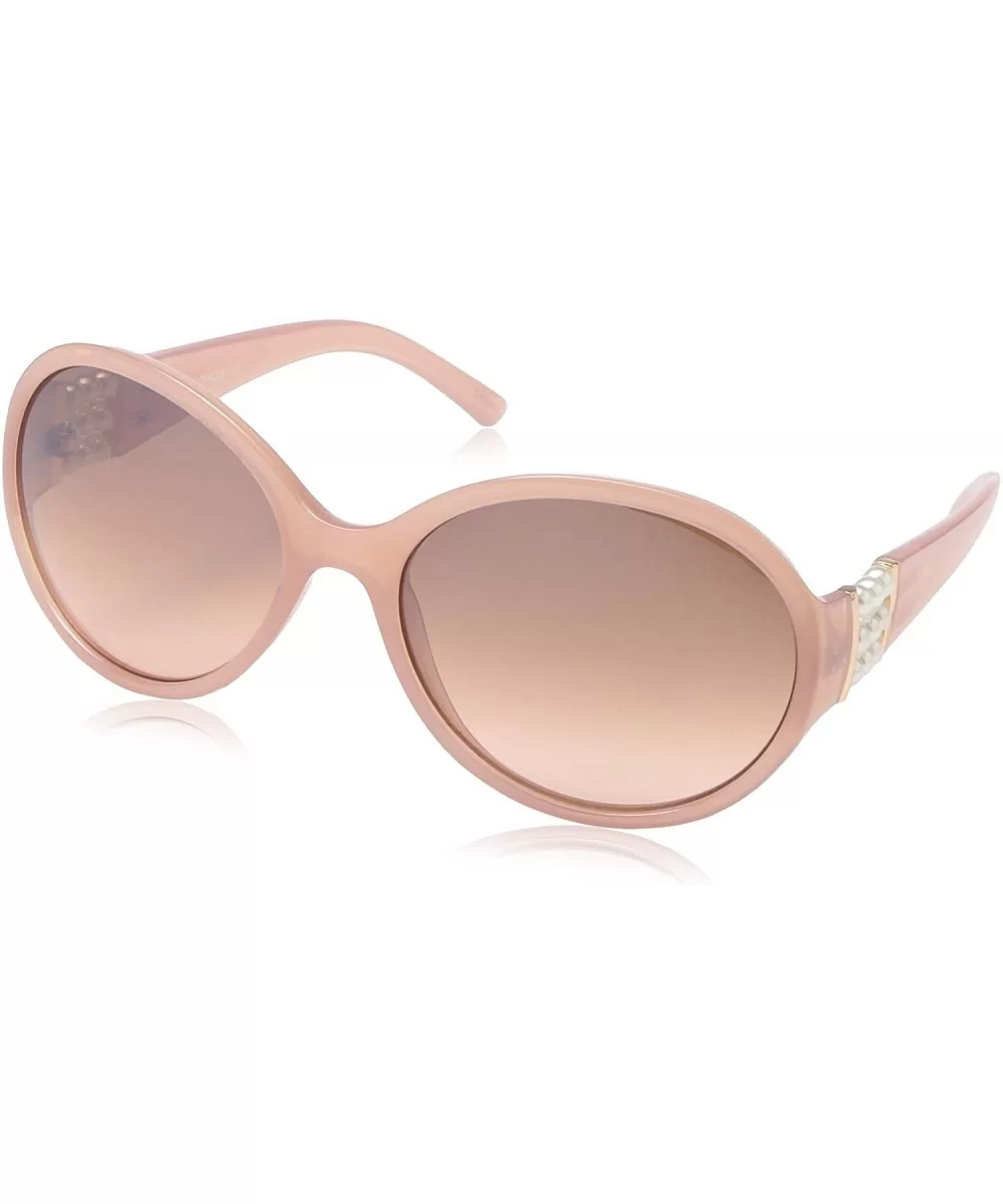 Women's 1016SP Oval Sunglasses with Triple Row Pearl Temple Detail & 100% UV Protection - 68 mm - Rose - CH18NRGZX64 $16.10 Oval