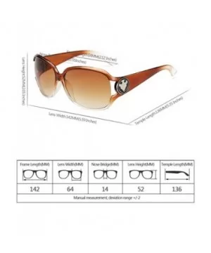 Womens Oversized Sunglasses Vintage Fashion Glasses for Driving Outdoor - Brown - CN18RNRKZDD $5.81 Oversized