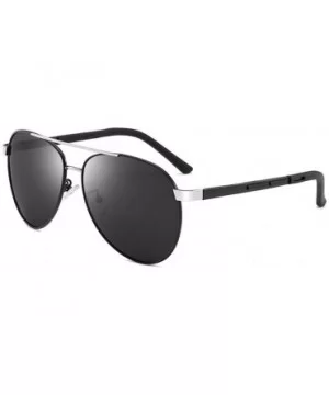 Men's Metal Large Frame Toad Lens Classic Polarizing Sunglasses for Driving Sunglasses - A - CH18QS00XUN $28.02 Aviator