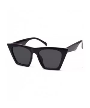 Square Cat Eye Sunglasses for Women Fashion Trendy Style Shades - Black - CP199E4NICY $5.04 Cat Eye