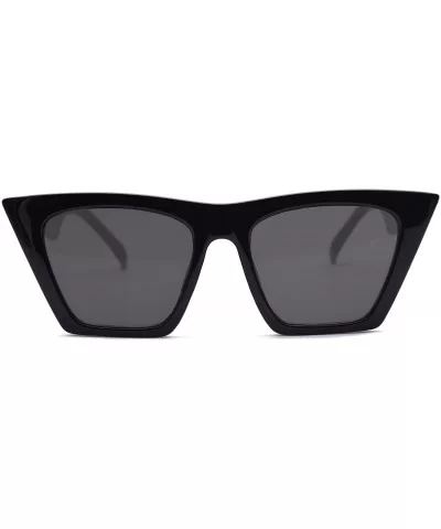 Square Cat Eye Sunglasses for Women Fashion Trendy Style Shades - Black - CP199E4NICY $5.04 Cat Eye