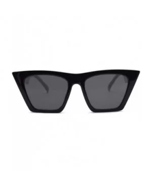 Square Cat Eye Sunglasses for Women Fashion Trendy Style Shades - Black - CP199E4NICY $5.04 Cat Eye