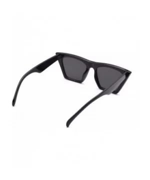 Square Cat Eye Sunglasses for Women Fashion Trendy Style Shades - Black - CP199E4NICY $5.04 Cat Eye