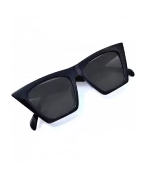 Square Cat Eye Sunglasses for Women Fashion Trendy Style Shades - Black - CP199E4NICY $5.04 Cat Eye