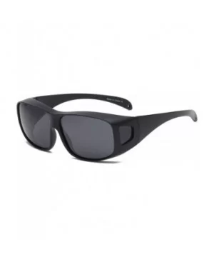 Men Retro Vintage Sports Shield Rectangular Polarized HD Fashion Sunglasses - Black - C218WU6UAN8 $13.45 Sport