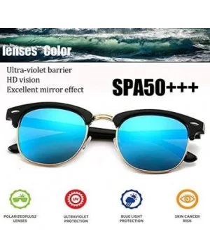 SUNGLASSES FOR MEN WOMEN - Half Frame Polarized Classic fashion womens mens sunglasses FD4003 - C218S5I2UZL $9.53 Aviator