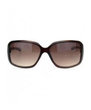 Womens 90s Classic Rectangular Plastic Narrow Butterfly Sunglasses - Brown Gradient Brown - C718OEQHM3H $8.85 Rectangular