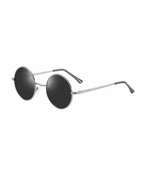 John Lennon Vintage Round Polarized Hippie Sunglasses Small Circle Sun Glasses 8037 - Gun - C31936N4KEC $5.86 Sport