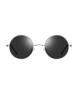 John Lennon Vintage Round Polarized Hippie Sunglasses Small Circle Sun Glasses 8037 - Gun - C31936N4KEC $5.86 Sport