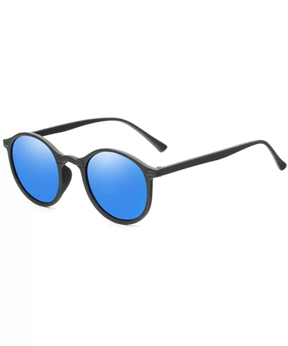 Night Vision Polarized Sunglasses Men Women Round Goggles Glasses Blue Green - Blue - C818XE052GX $7.59 Goggle