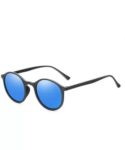 Night Vision Polarized Sunglasses Men Women Round Goggles Glasses Blue Green - Blue - C818XE052GX $7.59 Goggle