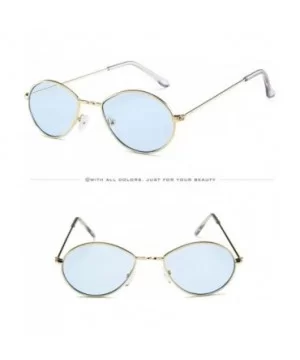 Women's Fashion Retro Small Oval Shades Frame UV Protection Polarized Sunglasses - Blue - C818DZNWZ7E $6.42 Oval