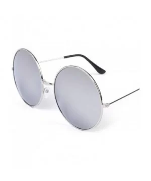 Big Round Sunglasses Women Glasses Lady Luxury Mirror Retro Metal Sun Tiny Female Men - 4 - C2198ZYGW50 $21.98 Aviator