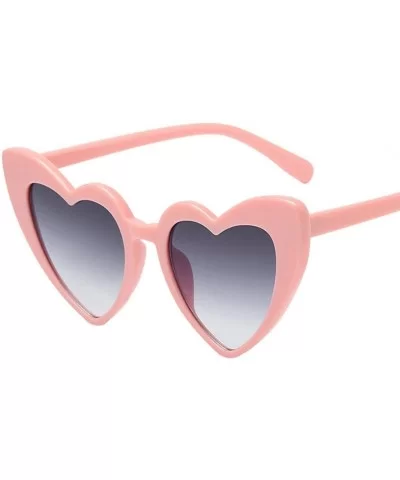 Heart-shaped Sunglasses for Women - Fashion Sunglasses Heart-shaped Shades Integrated UV Glasses Eye Wear - C - CY18DQXA8TZ $...