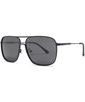 Men's Retro Polarized Sunglasses New TAC1.1 Glasses Outdoor Driving Sunglasses - Black Grey C1 - CA190598ELG $18.15 Square