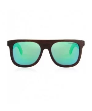 Men Wooden Polarized Sunglasses 100% UV Protection vintage Eyewear S5085 - Green - C3185DICXWN $15.79 Square