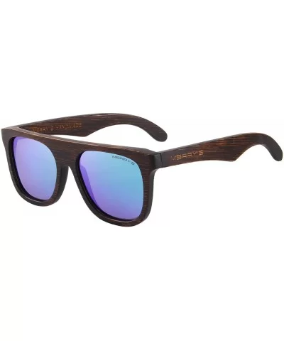 Men Wooden Polarized Sunglasses 100% UV Protection vintage Eyewear S5085 - Green - C3185DICXWN $15.79 Square