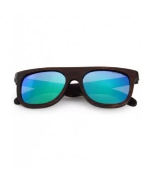 Men Wooden Polarized Sunglasses 100% UV Protection vintage Eyewear S5085 - Green - C3185DICXWN $15.79 Square