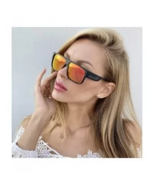 Retro Sport Sunglasses for Men Women Ultra Light Material Color Mirrored Mirrored Lens - 4 - C0199MTTQKA $9.93 Sport