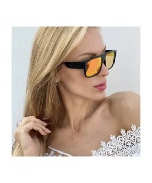 Retro Sport Sunglasses for Men Women Ultra Light Material Color Mirrored Mirrored Lens - 4 - C0199MTTQKA $9.93 Sport