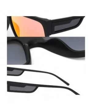 Retro Sport Sunglasses for Men Women Ultra Light Material Color Mirrored Mirrored Lens - 4 - C0199MTTQKA $9.93 Sport