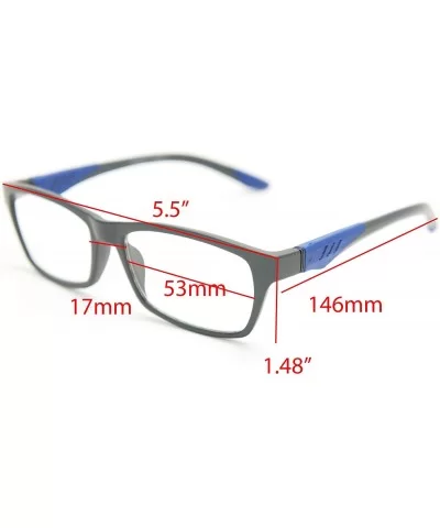 Double Injection Lightweight Reading Glasses Free Pouch 53mm-17mm-146mm - CT12NSDYFZS $14.05 Rectangular