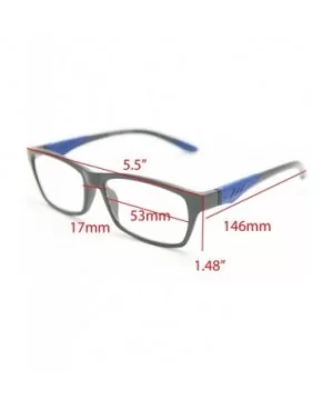 Double Injection Lightweight Reading Glasses Free Pouch 53mm-17mm-146mm - CT12NSDYFZS $14.05 Rectangular