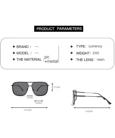 Men's Retro Polarized Sunglasses New TAC1.1 Glasses Outdoor Driving Sunglasses - Black Grey C1 - CA190598ELG $18.15 Square