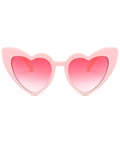 Heart Sunglasses Women Brand Designer Cat Eye Sun Glasses Retro Love Bgray - Wgray - CU18YZWIX6R $5.81 Aviator