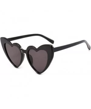 Heart Sunglasses Women Brand Designer Cat Eye Sun Glasses Retro Love Bgray - Wgray - CU18YZWIX6R $5.81 Aviator