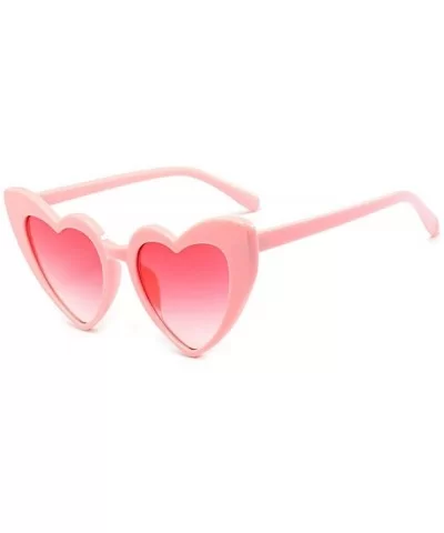 Heart Sunglasses Women Brand Designer Cat Eye Sun Glasses Retro Love Bgray - Wgray - CU18YZWIX6R $5.81 Aviator