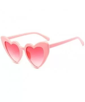 Heart Sunglasses Women Brand Designer Cat Eye Sun Glasses Retro Love Bgray - Wgray - CU18YZWIX6R $5.81 Aviator