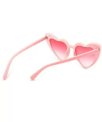 Heart Sunglasses Women Brand Designer Cat Eye Sun Glasses Retro Love Bgray - Wgray - CU18YZWIX6R $5.81 Aviator