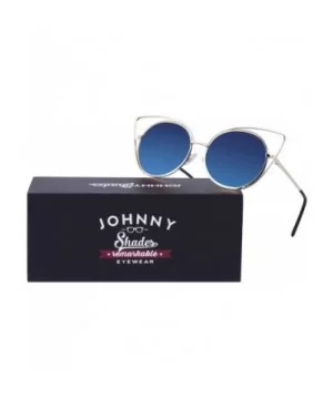 Women's Metal Frame Cateye Sunglasses"Katy" (Blue - As Shown) - CQ12NACAWGJ $12.89 Oversized