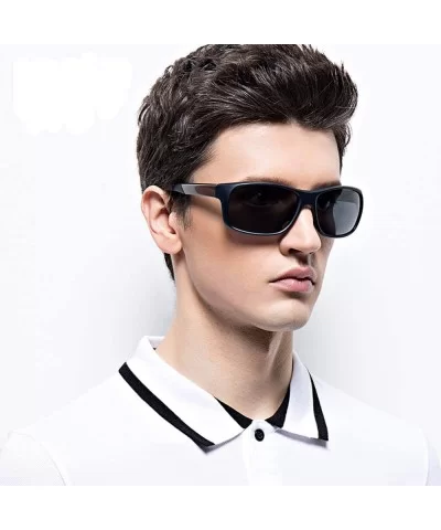 Classic Polarized Sunglasses Men Driving Glasses - C01 Blue - C318HLW0Q6H $16.54 Goggle